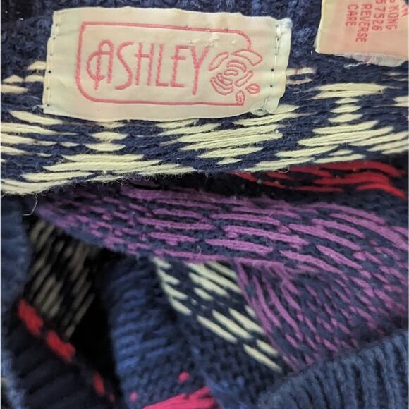 Vintage Women's Heart Cardigan and Heart Buttons Small Oversized 1980s - Picture 2 of 7